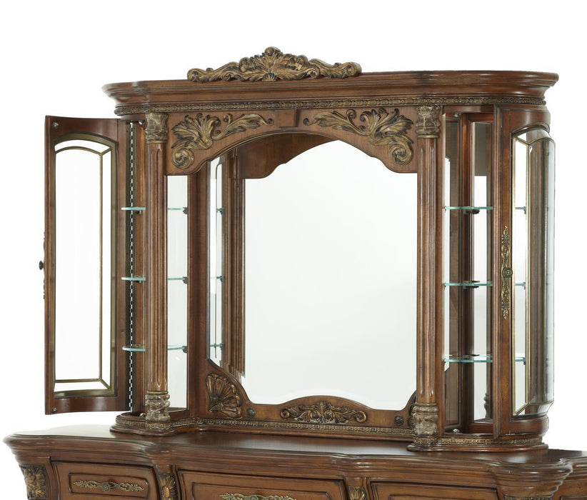 Villa Valencia Mirror with Lighting Box in Chestnut - Visions in Furniture (La Mirada, CA)