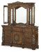 Villa Valencia Mirror with Lighting Box in Chestnut - Visions in Furniture (La Mirada, CA)