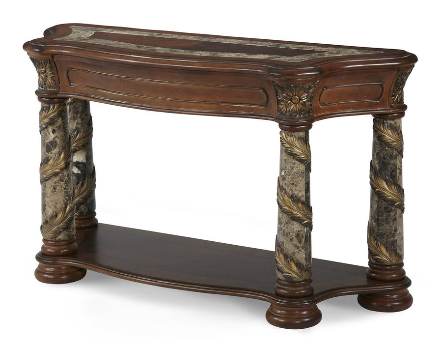 Villa Valencia Sofa Table in Classic Chestnut 72203-55 - Visions in Furniture (La Mirada, CA)