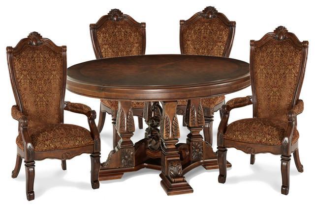 Windsor Court Round Dining Table in Vintage Fruitwood - Visions in Furniture (La Mirada, CA)