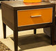 21 Cosmopolitan Square End Table in Umber/Orange - Visions in Furniture (La Mirada, CA)
