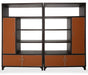 21 Cosmopolitan 2pc Bookcase in Umber/Orange - Visions in Furniture (La Mirada, CA)