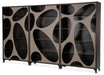 21 Cosmopolitan 3pc Curio in Taupe/Umber - Visions in Furniture (La Mirada, CA)