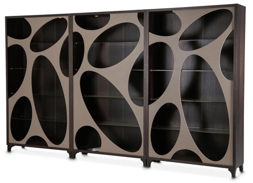 21 Cosmopolitan 3pc Curio in Taupe/Umber - Visions in Furniture (La Mirada, CA)