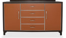 21 Cosmopolitan 4 Drawer Dresser in Orange/Umber - Visions in Furniture (La Mirada, CA)