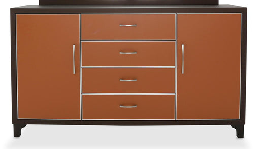 21 Cosmopolitan 4 Drawer Dresser in Orange/Umber - Visions in Furniture (La Mirada, CA)