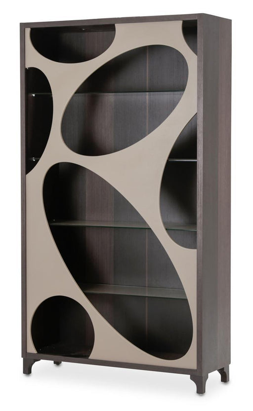 21 Cosmopolitan Curio Center Cabinet in Taupe/Umber - Visions in Furniture (La Mirada, CA)