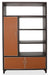 21 Cosmopolitan Left Bookcase in Umber/Orange - Visions in Furniture (La Mirada, CA)