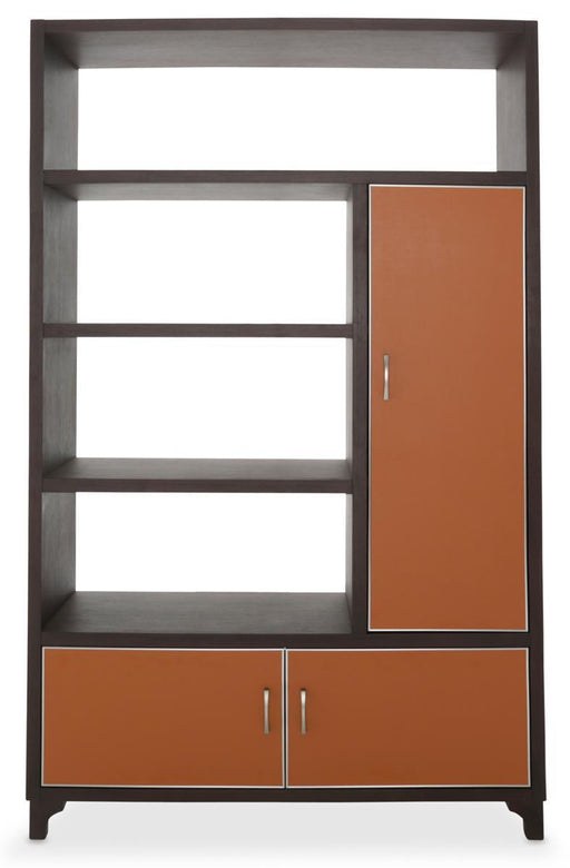 21 Cosmopolitan Right Bookcase in Umber/Orange - Visions in Furniture (La Mirada, CA)
