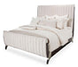 Paris Chic California King Channel Tufted Sleigh Bed in Espresso - Visions in Furniture (La Mirada, CA)