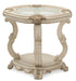 Platine de Royale End Table in Champagne - Visions in Furniture (La Mirada, CA)