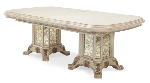 Platine de Royale Rectangular Wood Dining Table in Champagne 09002-201 - Visions in Furniture (La Mirada, CA)