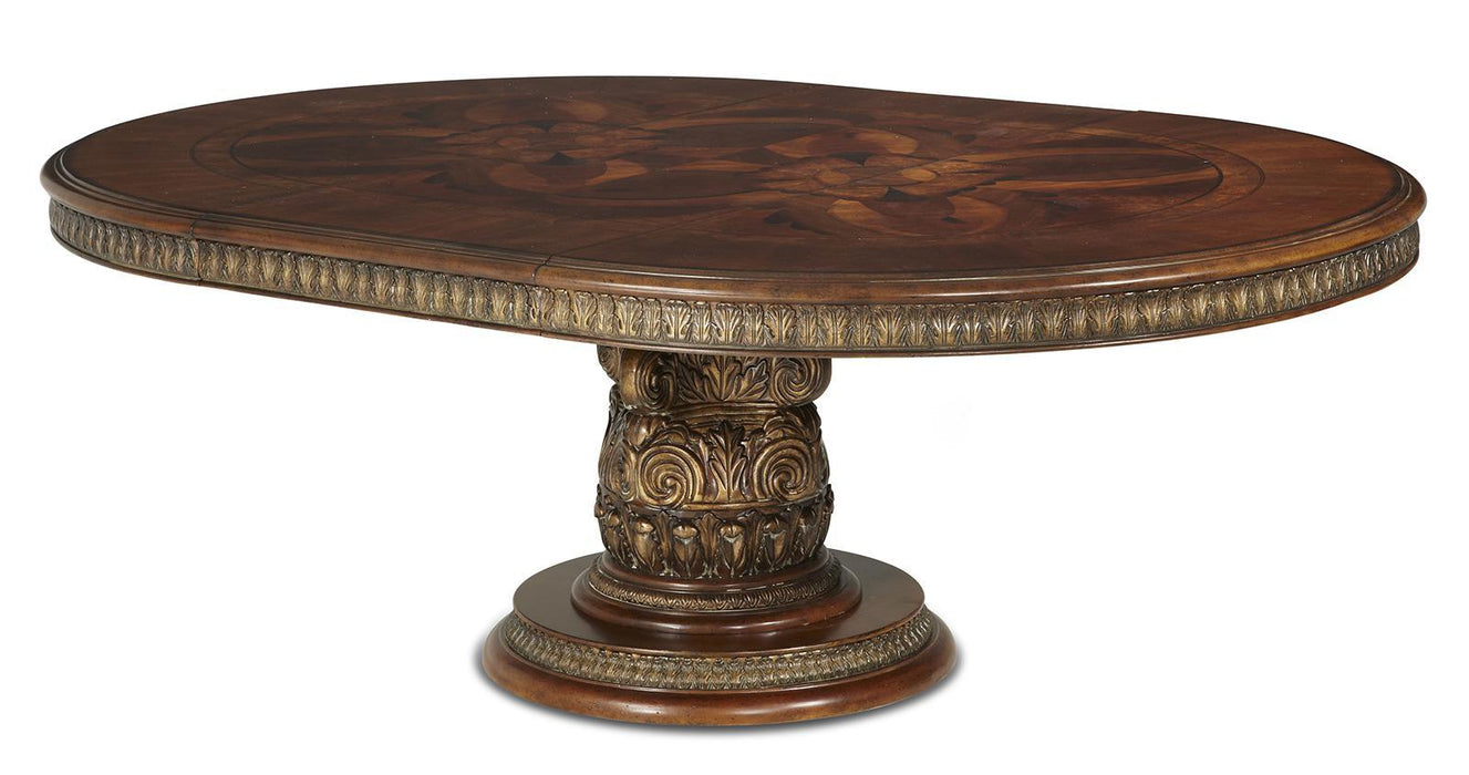 Villa Valencia Round Dining Table in Classic Chestnut 72001-55 - Visions in Furniture (La Mirada, CA)