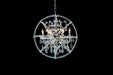 Lighting Pena 6 Light Chandelier in Clear and Chrome - Visions in Furniture (La Mirada, CA)