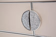 Glimmering Heights Upholstered 5 Drawer Chest in Ivory - Visions in Furniture (La Mirada, CA)