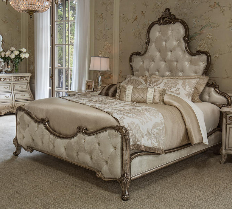 Platine de Royale California King Panel Bed in Antique Platinum 09000CKPL3-101 - Visions in Furniture (La Mirada, CA)