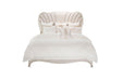 London Place Cal King Upholstered Panel Bed in Creamy Pearl - Visions in Furniture (La Mirada, CA)