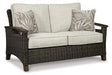 Paradise Trail Outdoor Loveseat, Lounge Chairs and Fire Pit Table - Visions in Furniture (La Mirada, CA)
