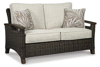 Paradise Trail Outdoor Loveseat, Lounge Chairs and Fire Pit Table - Visions in Furniture (La Mirada, CA)