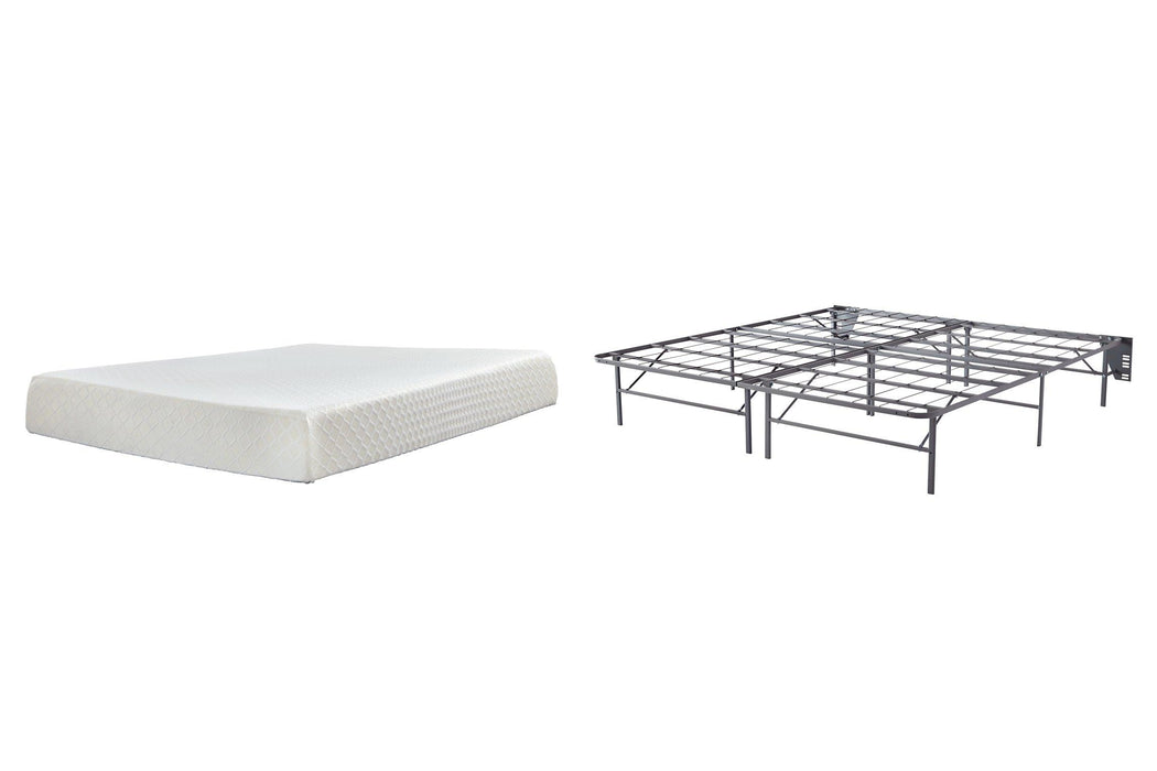 10 Inch Chime Memory Foam Mattress Set - Visions in Furniture (La Mirada, CA)