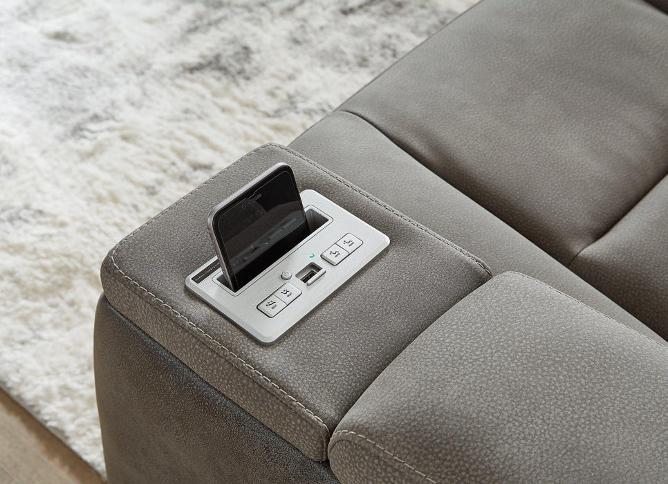 Next-Gen DuraPella Power Reclining Loveseat with Console - Visions in Furniture (La Mirada, CA)