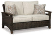 Paradise Trail Outdoor Loveseat, Lounge Chairs and Fire Pit Table - Visions in Furniture (La Mirada, CA)