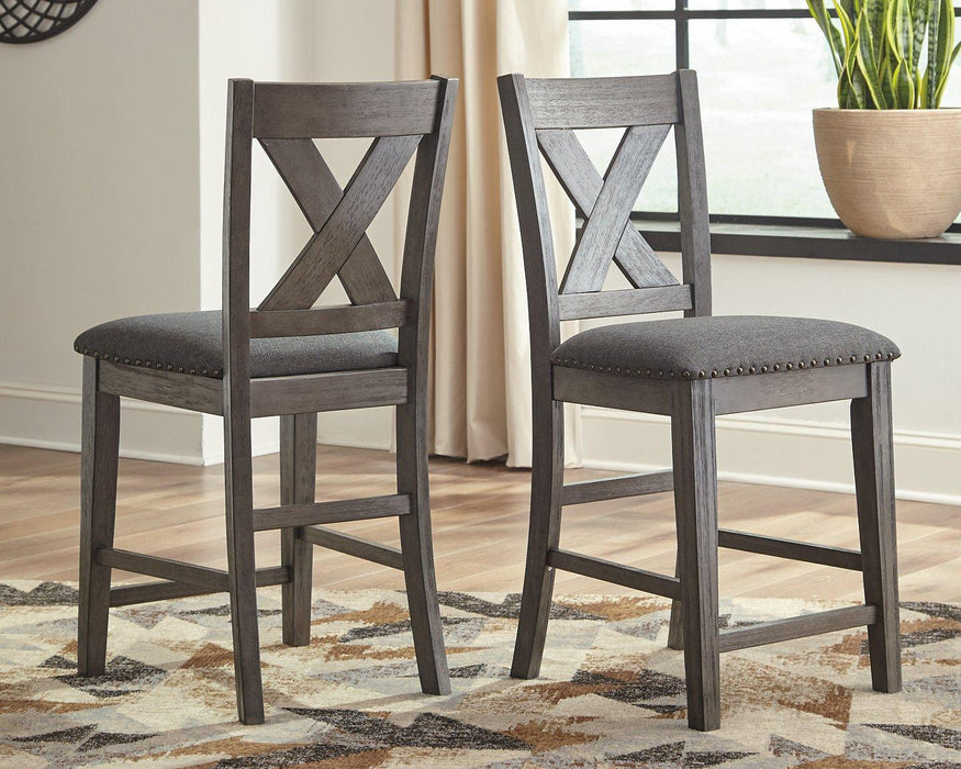 Caitbrook Counter Height Upholstered Bar Stool - Visions in Furniture (La Mirada, CA)