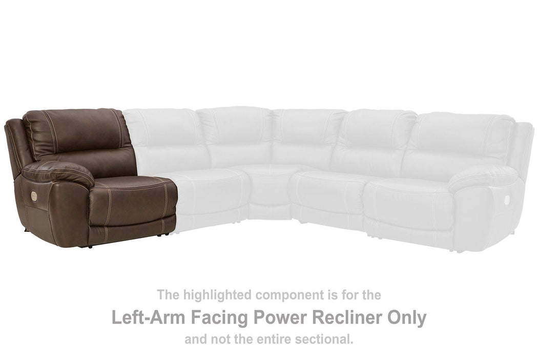 Dunleith Power Reclining Loveseat with Console - Visions in Furniture (La Mirada, CA)