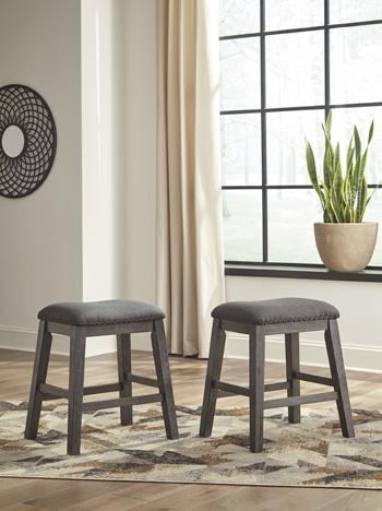 Caitbrook Counter Height Upholstered Bar Stool - Visions in Furniture (La Mirada, CA)