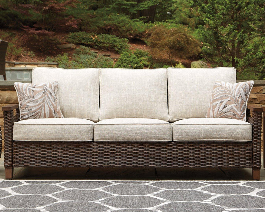 Paradise Trail Outdoor Sofa, Lounge Chairs and Fire Pit Table - Visions in Furniture (La Mirada, CA)