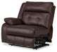 Punch Up Power Reclining Sectional Loveseat with Console - Visions in Furniture (La Mirada, CA)
