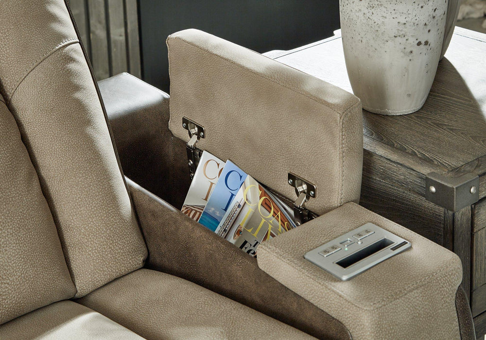 Next-Gen DuraPella Power Reclining Loveseat with Console - Visions in Furniture (La Mirada, CA)