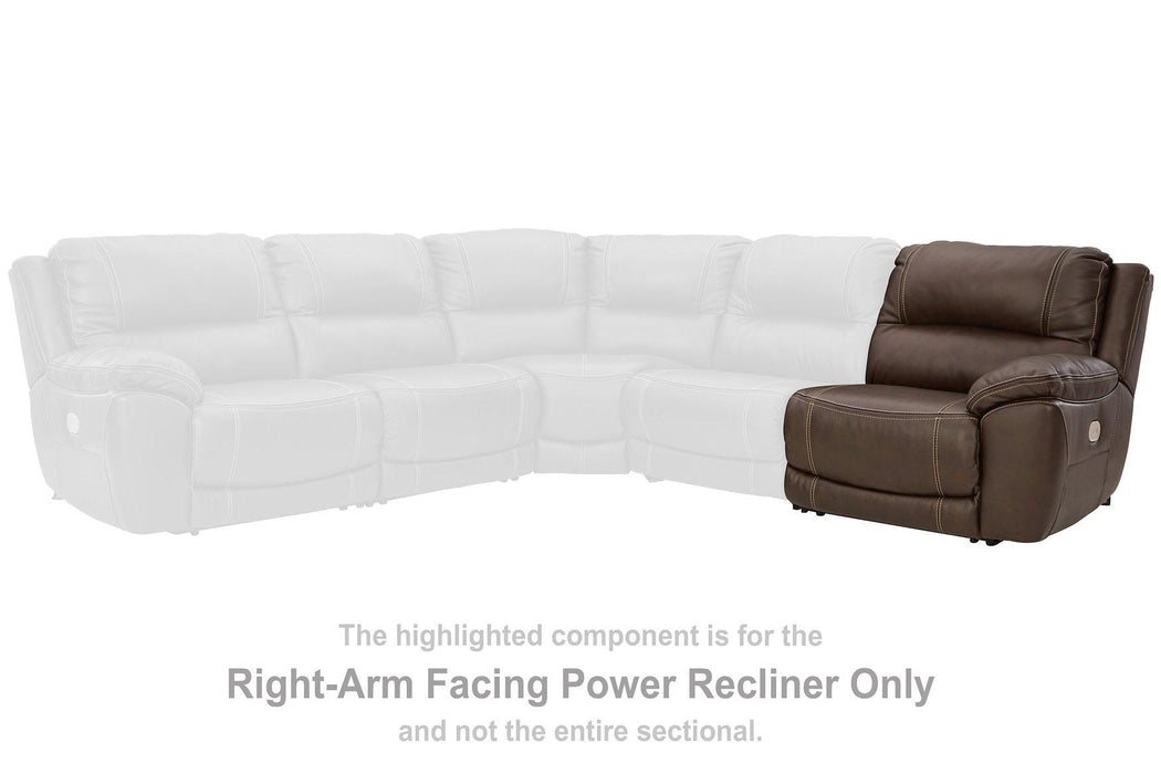 Dunleith Power Reclining Loveseat with Console - Visions in Furniture (La Mirada, CA)