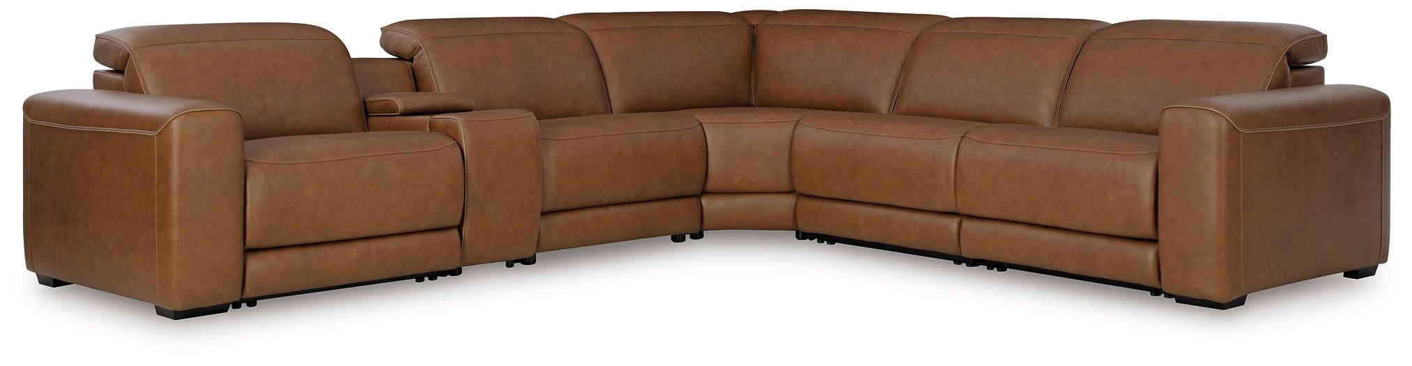 Magic Man Power Reclining Sectional with Console - Visions in Furniture (La Mirada, CA)