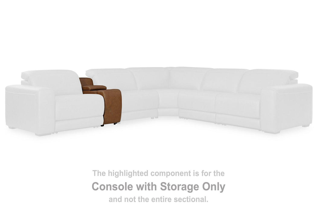 Magic Man Power Reclining Sectional with Console - Visions in Furniture (La Mirada, CA)