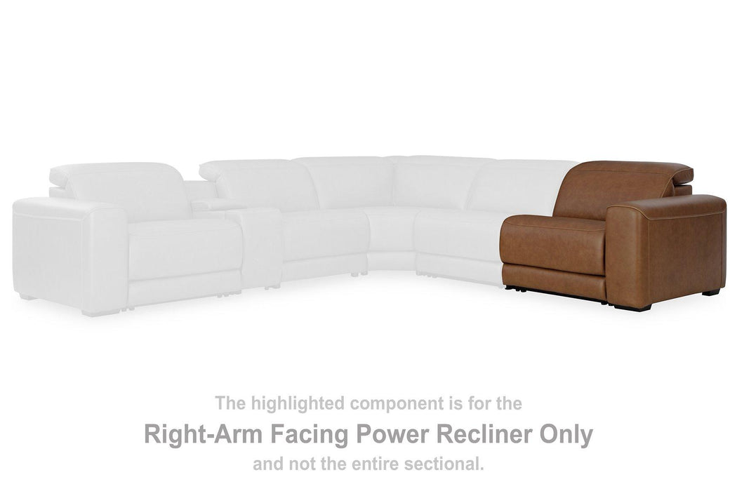 Magic Man Power Reclining Sectional with Console - Visions in Furniture (La Mirada, CA)
