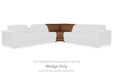 Magic Man Power Reclining Sectional with Console - Visions in Furniture (La Mirada, CA)