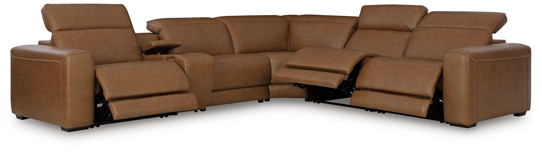 Magic Man Power Reclining Sectional with Console - Visions in Furniture (La Mirada, CA)