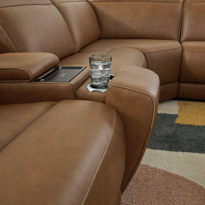 Magic Man Power Reclining Sectional with Console - Visions in Furniture (La Mirada, CA)