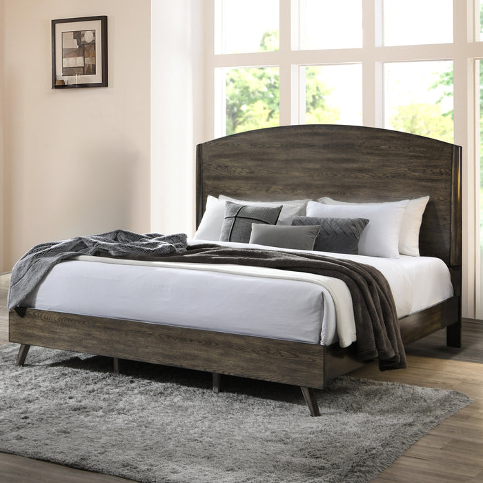 Rex 5/0 Q Headboard, Footboard & Slats-Walnut