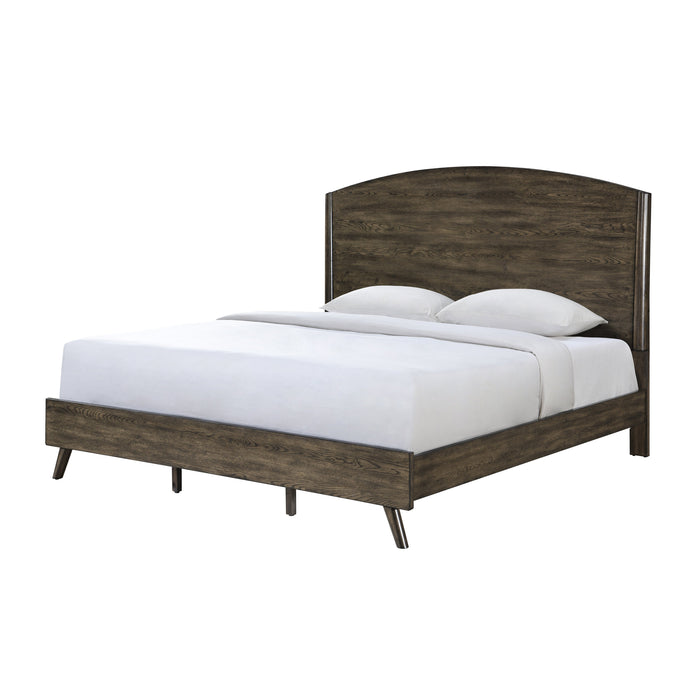 Rex 5/0 Q Headboard, Footboard & Slats-Walnut
