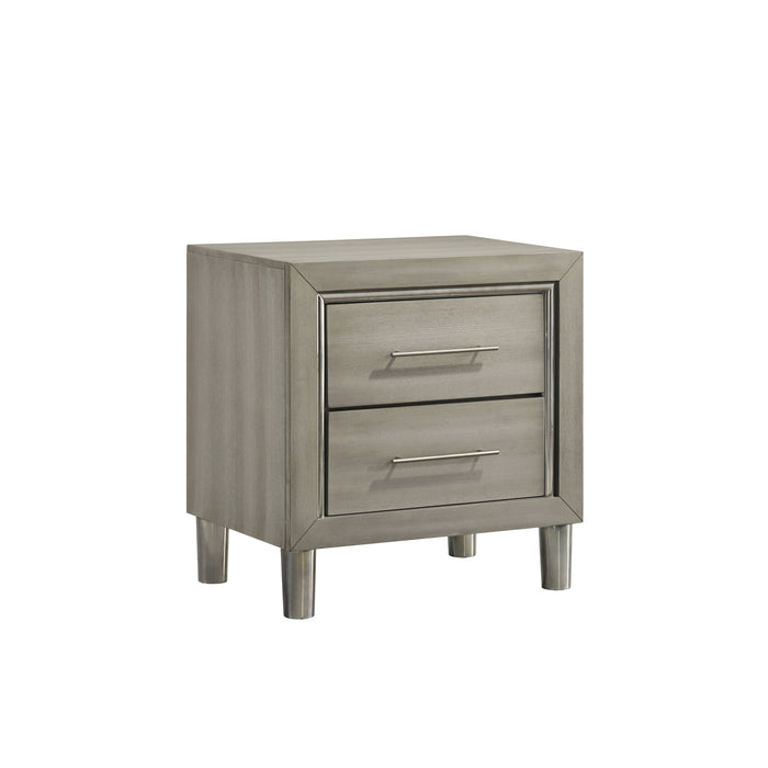 Lennox 2 Drawer Nightstand-Gray