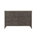 Lisbon Marble Top Dresser-Gray