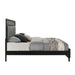 Obsidian 5/0 Q Headboard, Footboard & Slats-Black