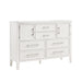 Andover 60" Dresser W/Doors-White