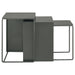 Imez 3-piece Rectangular Metal Nesting Table Grey - Visions in Furniture (La Mirada, CA)