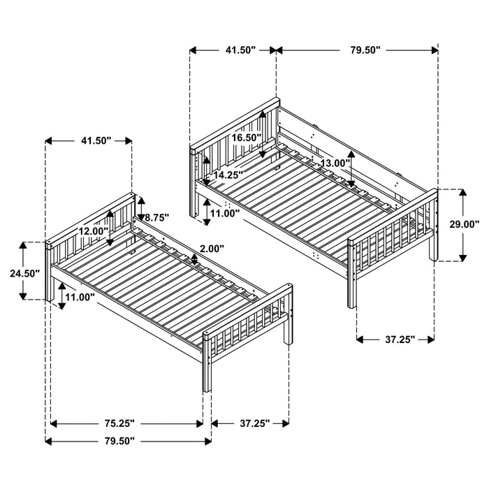 Dakota Bunk Beds - Visions in Furniture (La Mirada, CA)