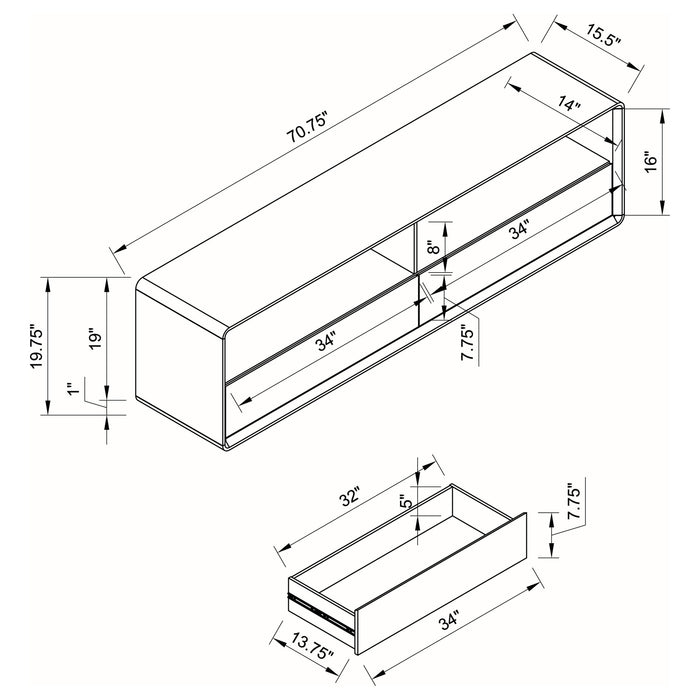Ellice TV Stands - Visions in Furniture (La Mirada, CA)