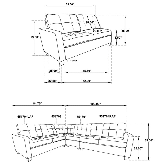 Georgina Modular Sectionals 5 - Visions in Furniture (La Mirada, CA)