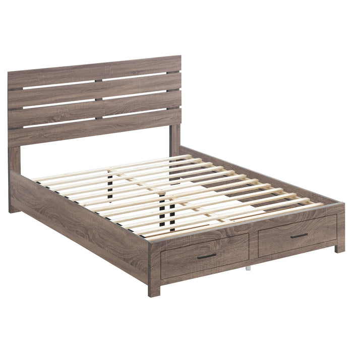 Brantford Eastern King & Queen Panel Bed Barrel Oak - Visions in Furniture (La Mirada, CA)